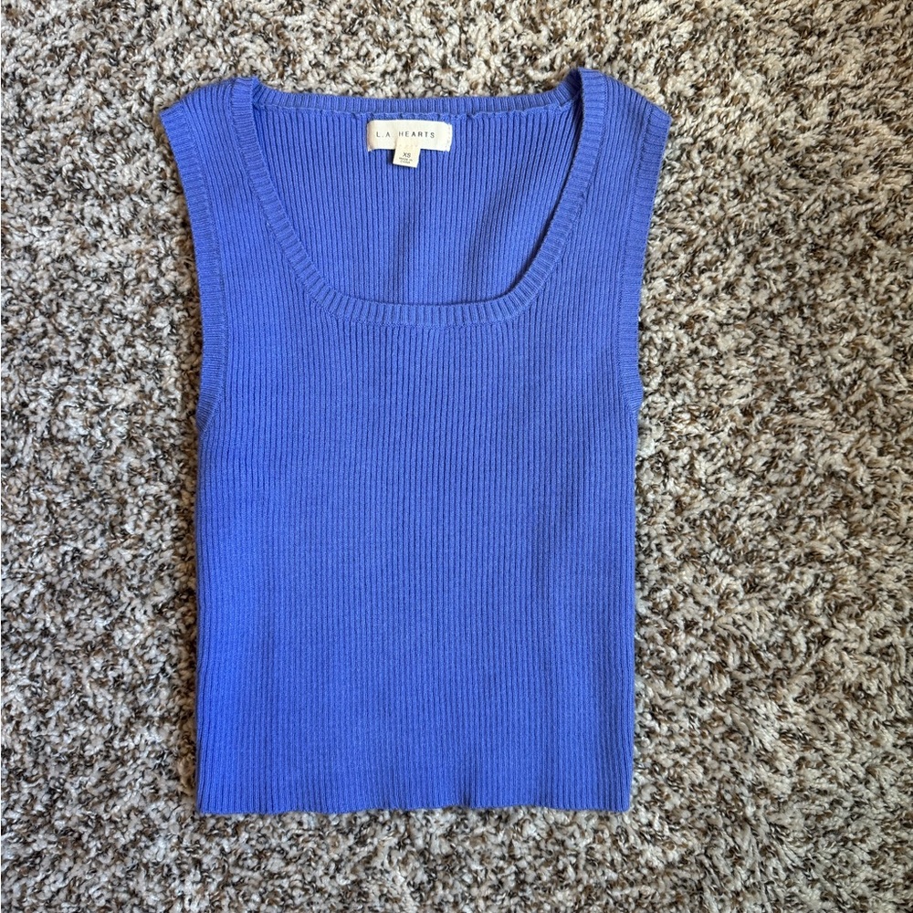 La Hearts Vibrant Blue Knit Top